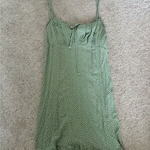 LA HEARTS.  Green dress